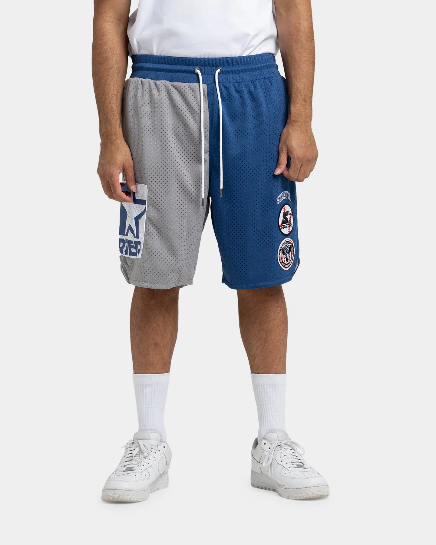 Starter Slider Mesh Shorts Blue/Grey