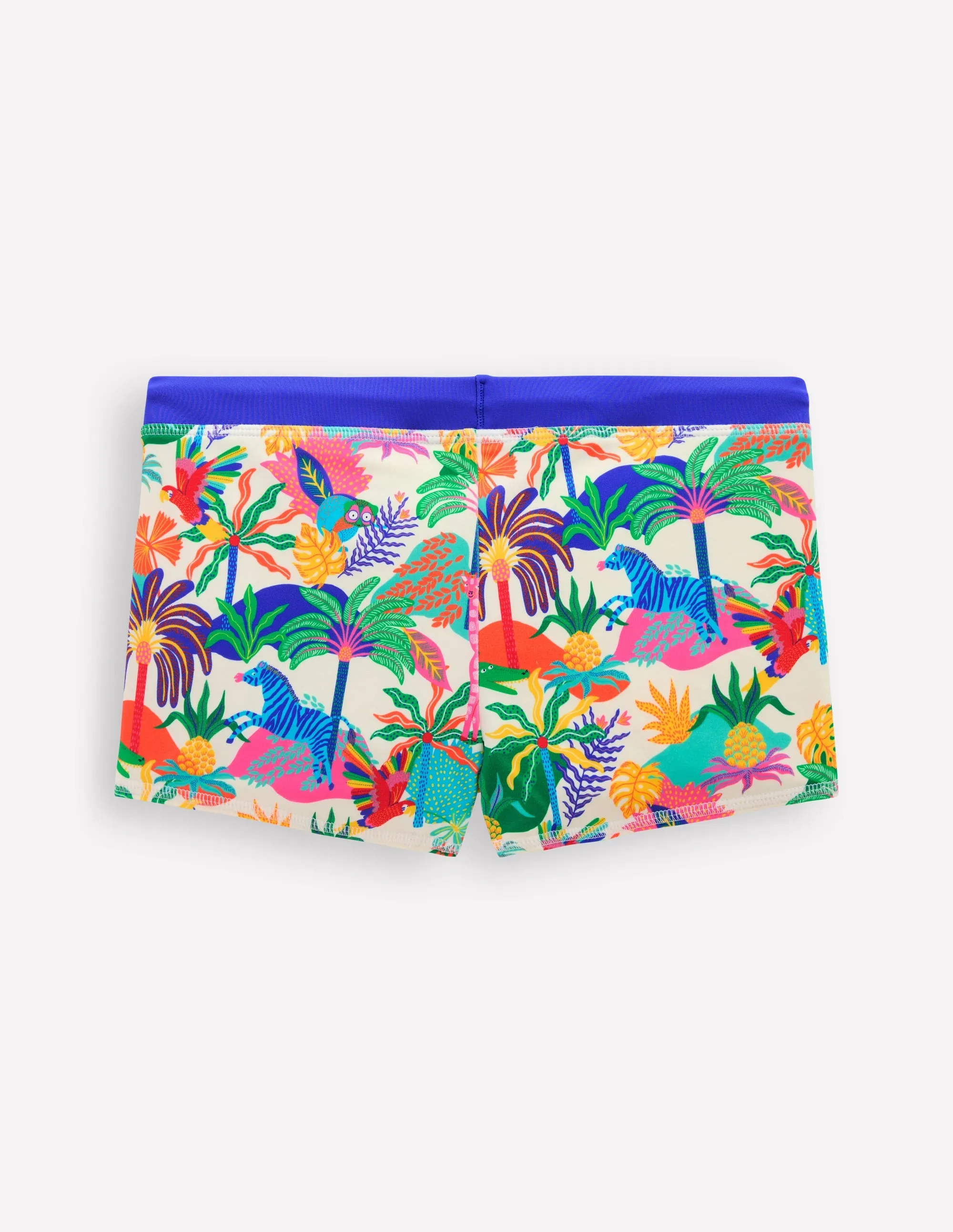 Swim Trunks-Ivory Multi Jungle
