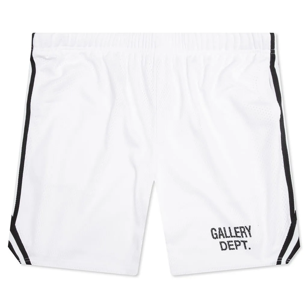 Venice Court Shorts - White/Black
