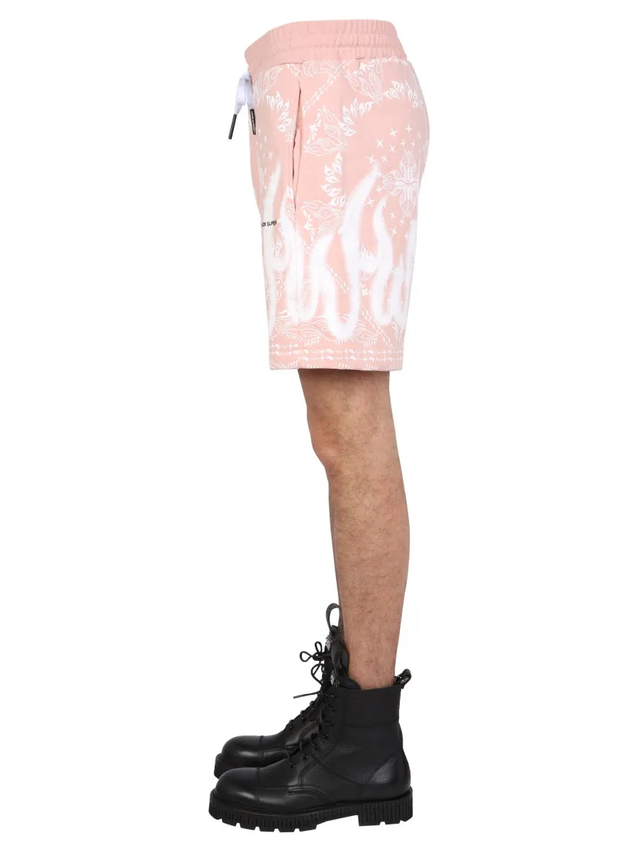 Vision Of Super Printed Drawstring Bermuda Shorts