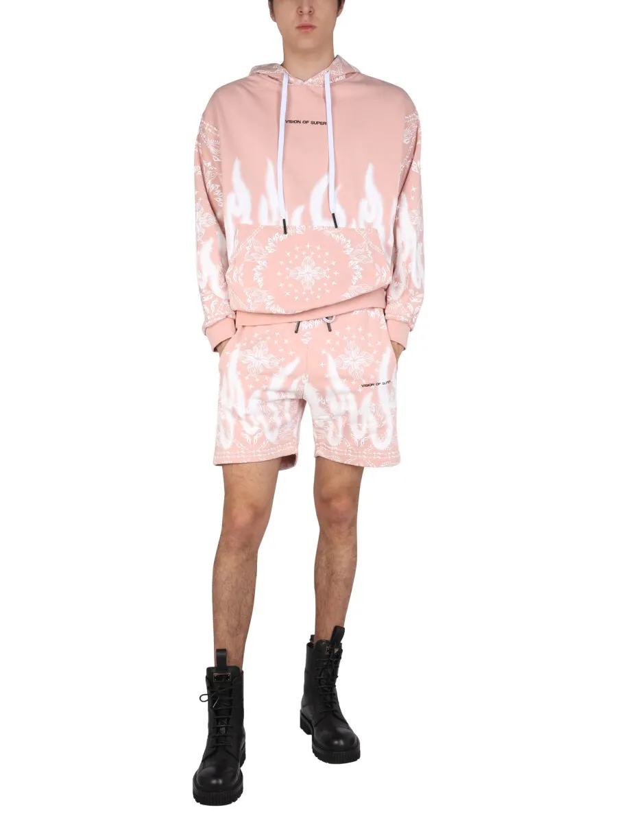 Vision Of Super Printed Drawstring Bermuda Shorts