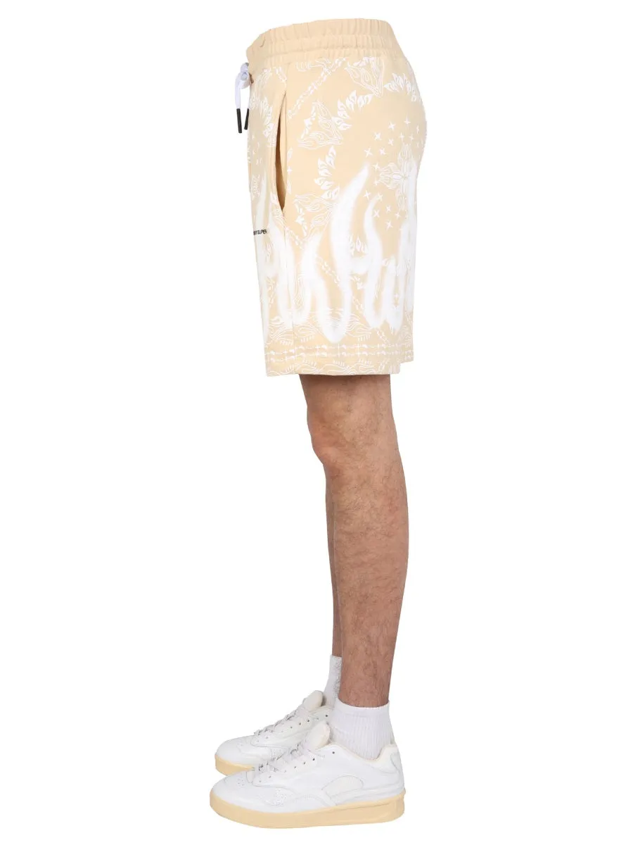 Vision Of Super Printed Drawstring Bermuda Shorts