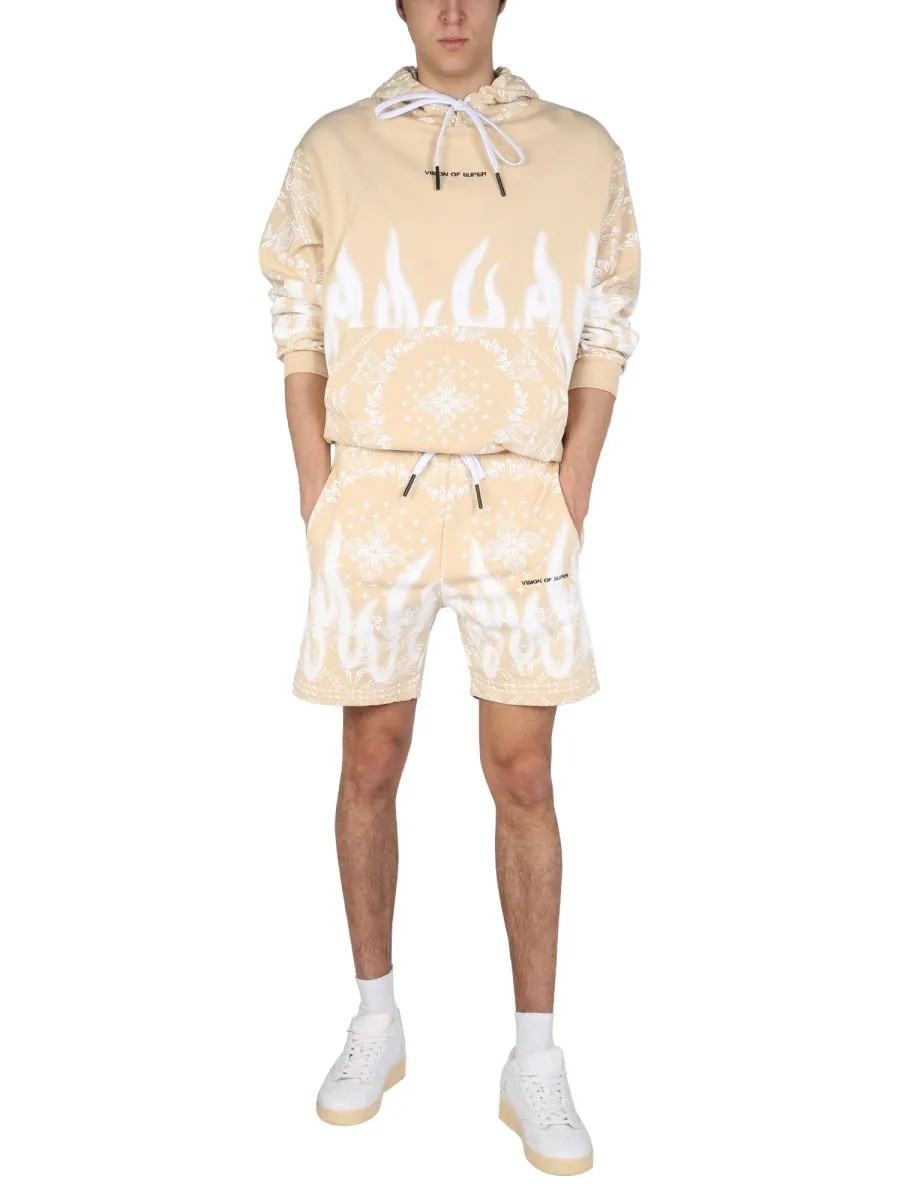 Vision Of Super Printed Drawstring Bermuda Shorts