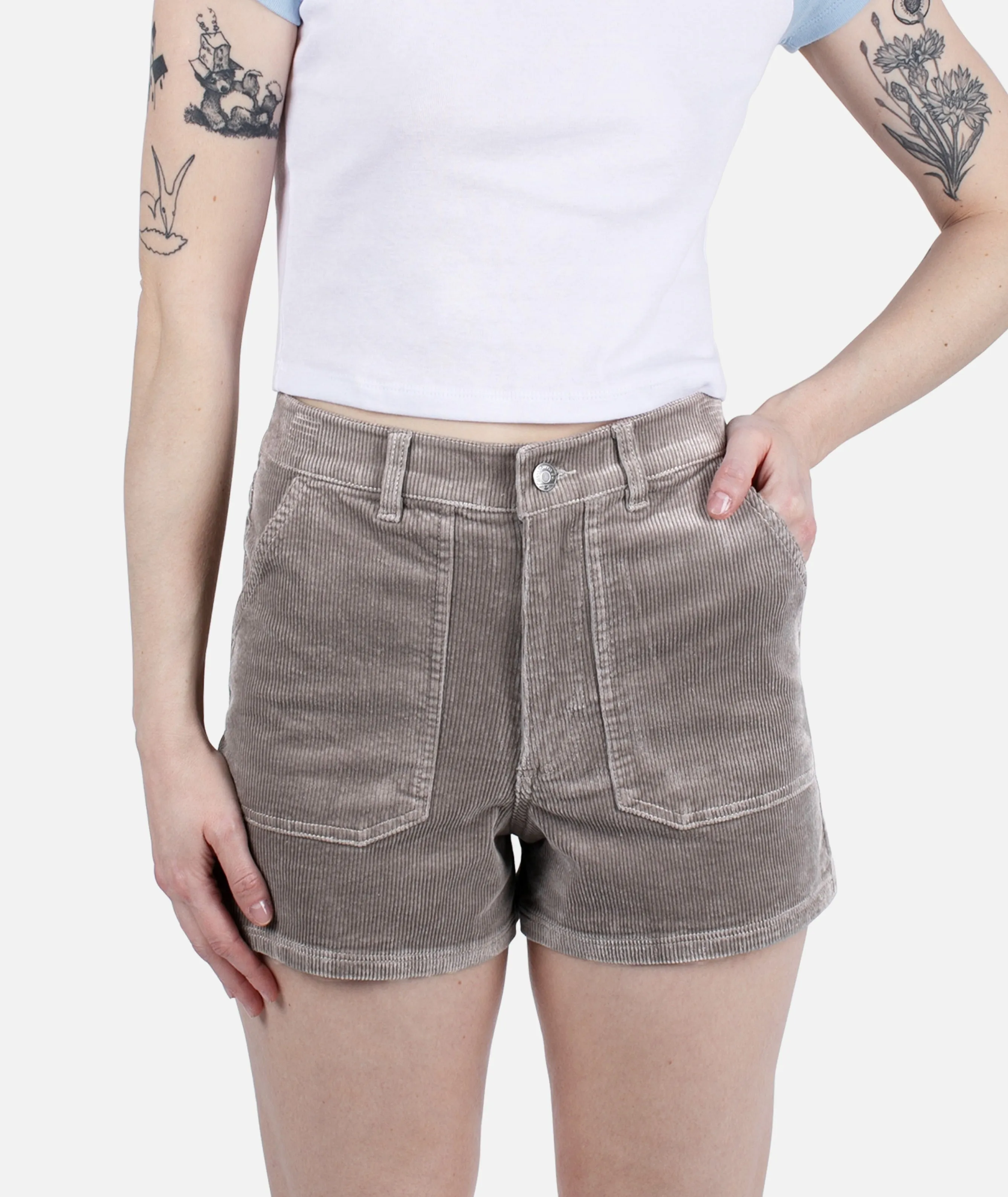 Wale Corduroy Short - Brown