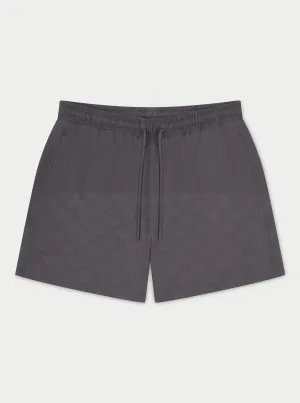 WATER REACTIVE EMBLEM SWIM SHORTS - CHARCOAL