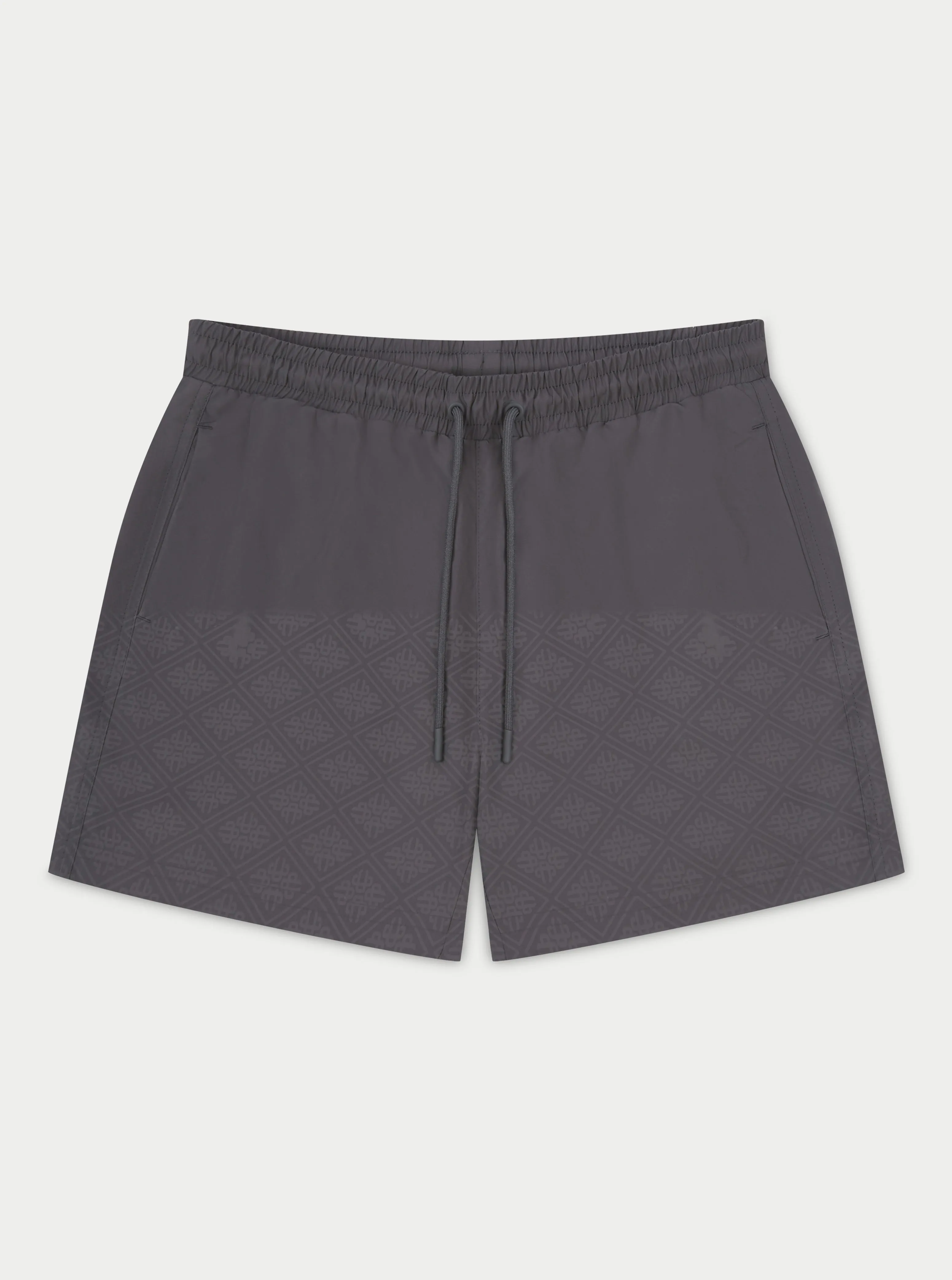 WATER REACTIVE EMBLEM SWIM SHORTS - CHARCOAL