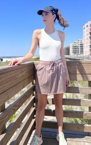 Woven Skort with Built-in Shorts